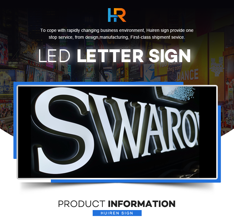 Waterproof Customized 3D company logo acrylic channel lighting letter