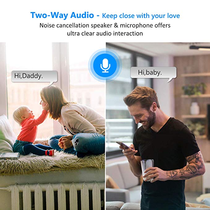 Two Way Audio Baby Monitor Home Security Camera Spy Cam Wireless CCTV Camera Wifi IP Camera With Night Vision