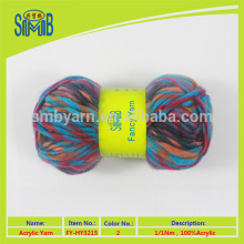 china fancy yarn manufacturer SMB wholesale popular oeko tex 100g skeins acrylic bulky yarn for hand knitting
