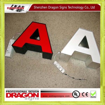 Led full lighting acrylic letter , acrylic letter sign , acrylic led light letter