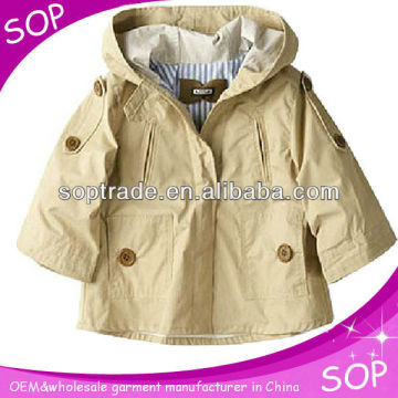 Children wear kids plain hoodies coats winter girls jacket coat