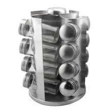 Organizing Metal Herb Spice Tower With 16 Jars