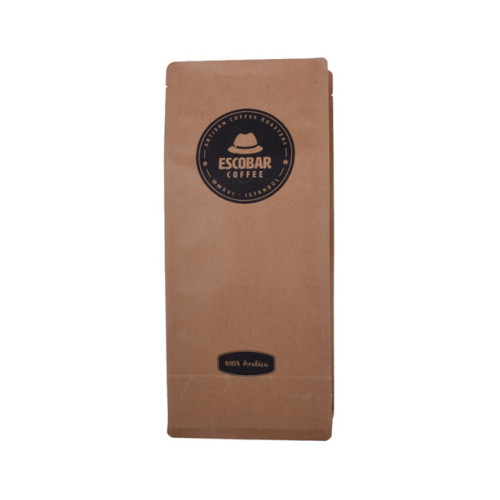 Eco kraft paper with zipper coffee bag