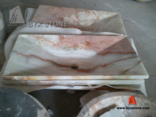 Afghan White Onyx Rectangle Sink