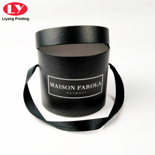 Black Cylinder Paper Round Box Pakiet niestandardowy logo