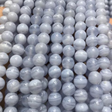2018 Wholesale manufacturer genuine natural blue lace agate beads loose beads for bracelet making