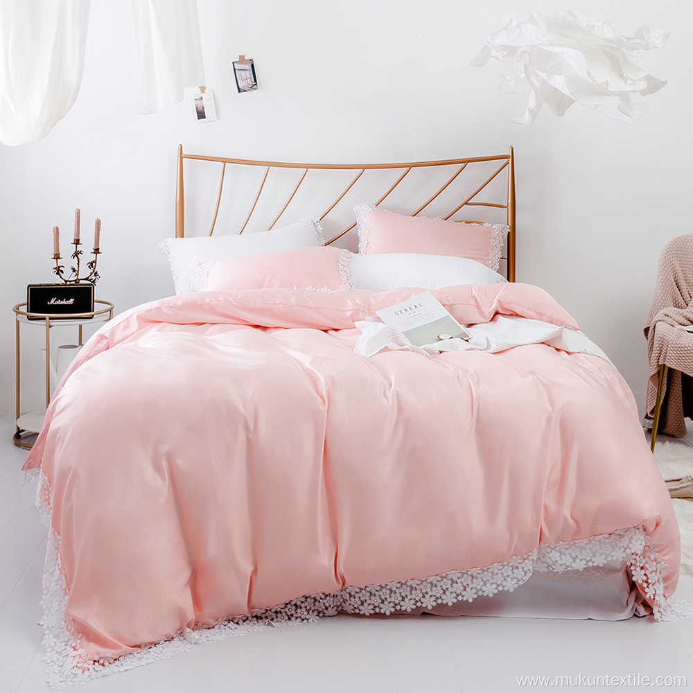 100% cotton bedding set wedding lace comforter set