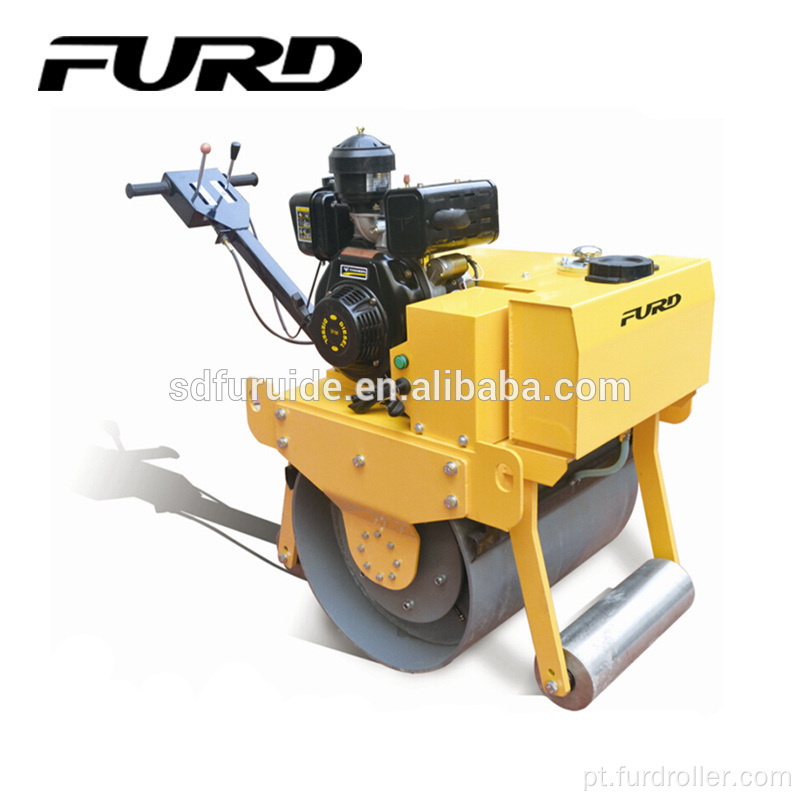 Rolo compactador vibratório de cilindro único FYL-700 de controle manual