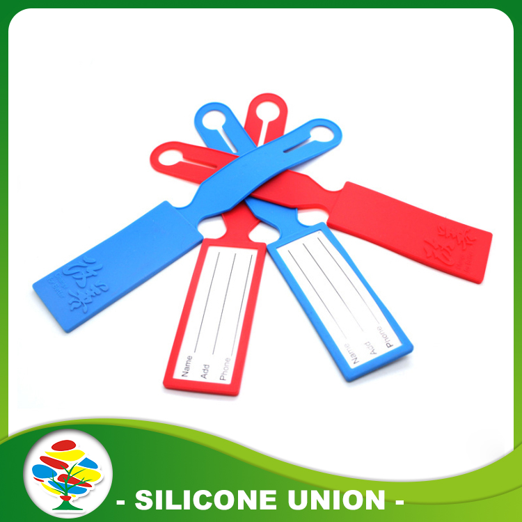 blue red Silicone luggage tag