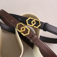 Men's High Quality Leather Belt with Embossed Closure and Short Wallet Length