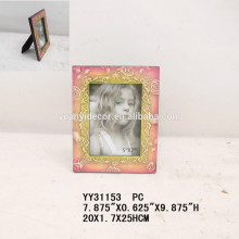 flower wooden photo frame, embossed picture photo frame