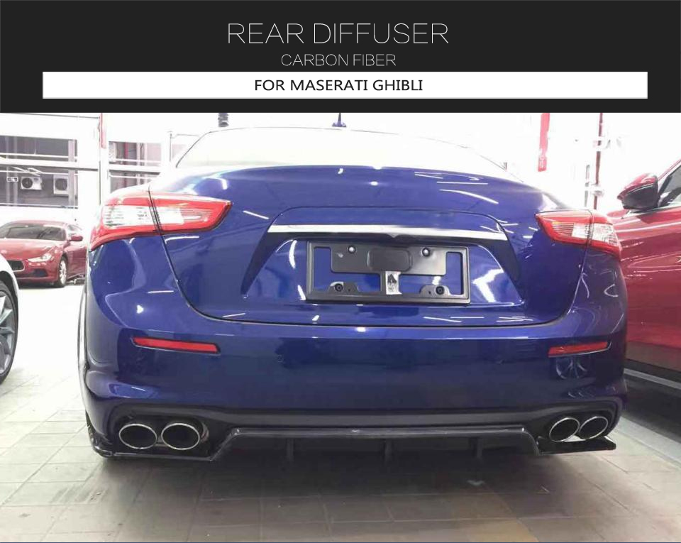 Carbon Fiber Rear Diffuser for Maserati Ghibli Base Sedan 4 Door 2018-2019