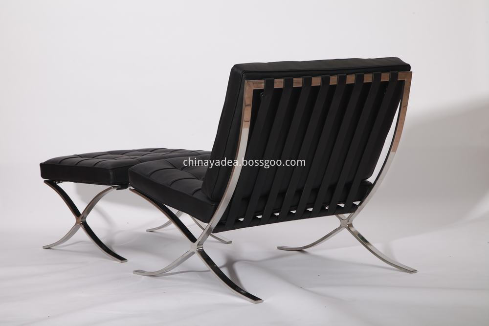 modern barcelona chair in black