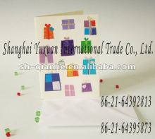 Contracted greeting paper card