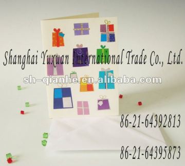 Contracted greeting paper card