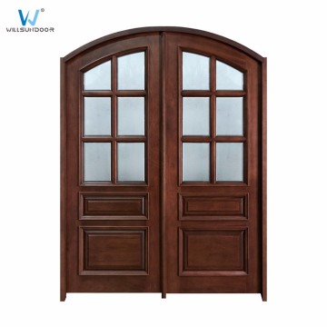 Round Top Frosted Glass Double French Exterior Doors Exterior Front Double Doors Interior Double French Doors