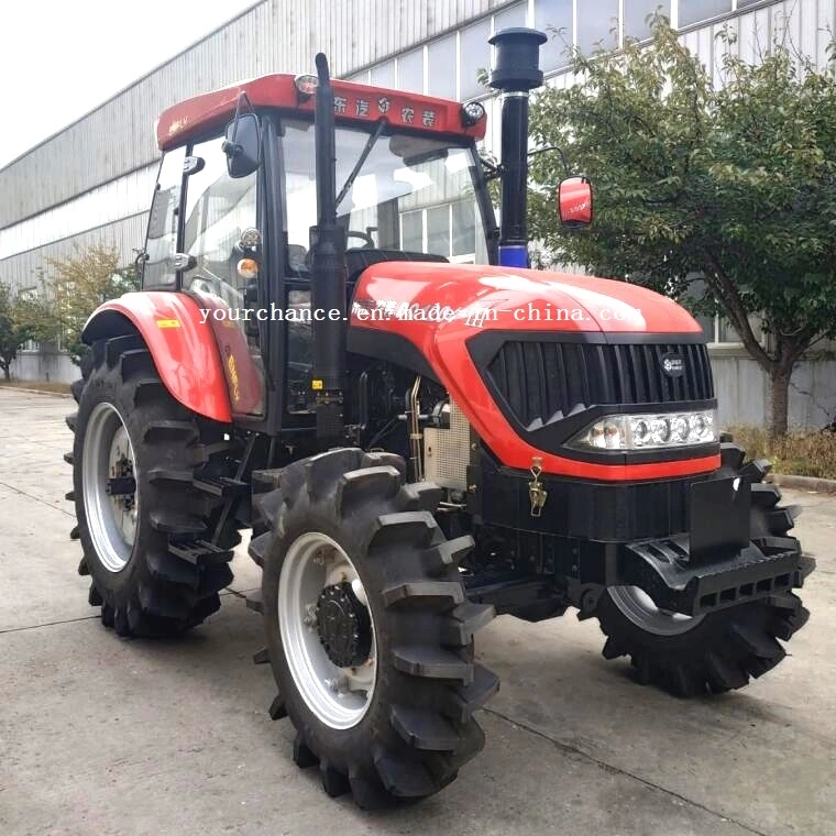 Ce Approved Dq1304A 130HP 6 Cylinder Yto Engine 4X4 4WD Paddy Tire Agricultural Wheel Farm Tractor with Cabin for Sale