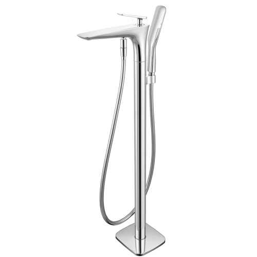 Modern Floor Mount Bathtub Faucet With Hand Shower