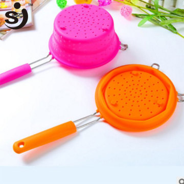 High Quality Silicone Collapsible Colander/Strainer Over Sink Strainer Vegetable Strainer Silicone Colander