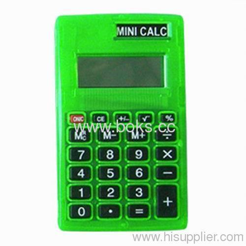 8 Digits Dual Plastic Mini Pocket Calculators 