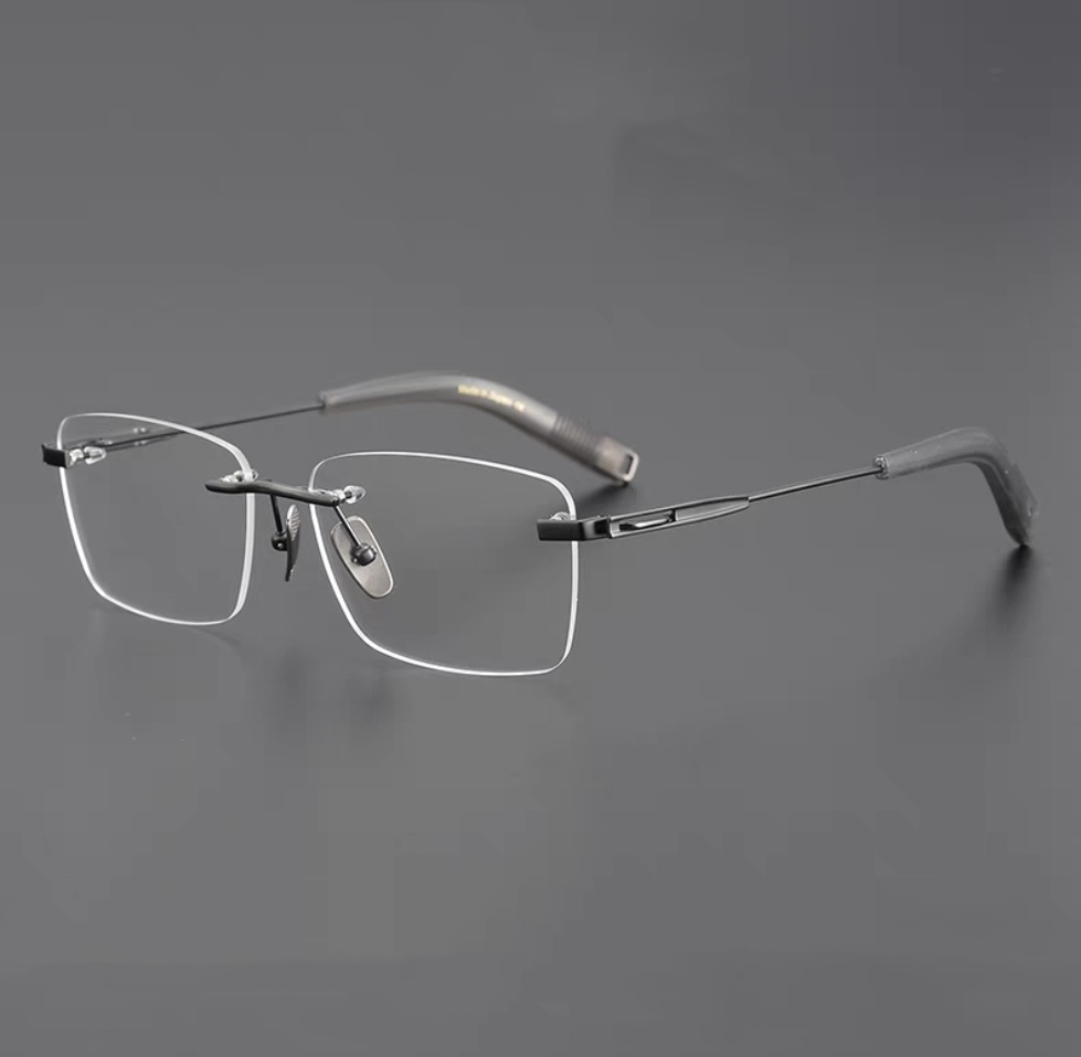 rimless titanium glasses