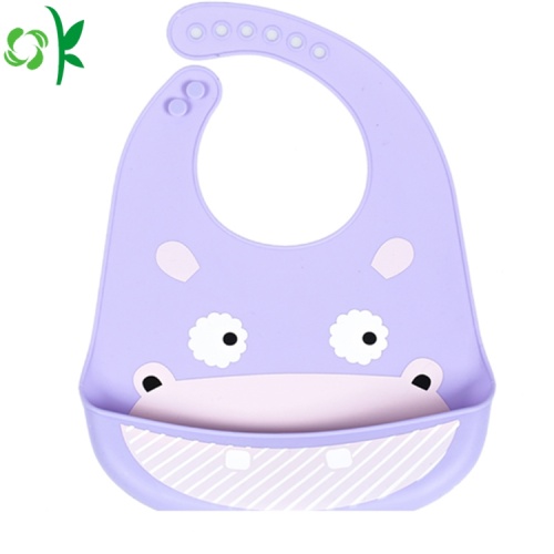 BPA Free Animal Σιλικόνη Baby Bib για το γεύμα