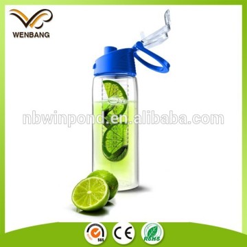 fruit infuser plastic water bottle with straw