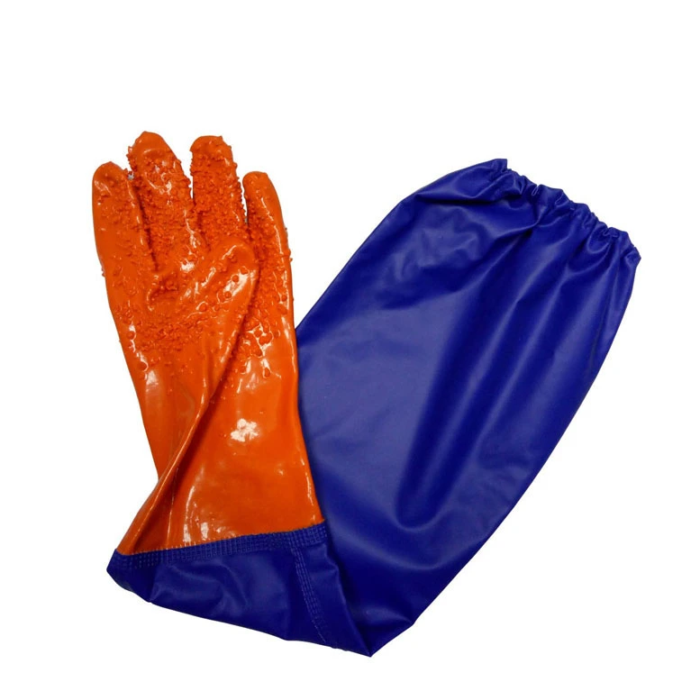 Chemical Resistant PVC Gloves with Long Sleeves