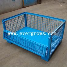 Foldable Cage Pallets Warehouse Metal Rolling Wire Mesh Container