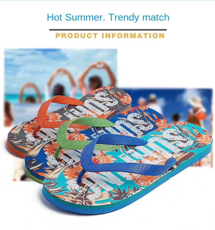 2021 summer new style flip flops casual sandals men's slippers beach slippers sandals wholesale