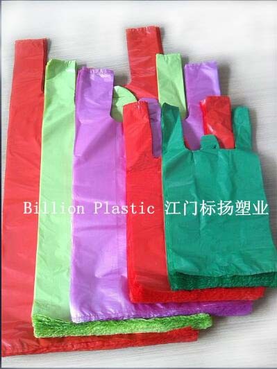 Colorful T-Shirt Bag Carrier Bag Plastic Mulch Film Grocery Bag