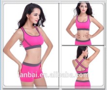 2015 HOT SALE GIRL SEXY POLYESTER NYLON YUGA SPORT BREATHABLE VEST CORSET BRA