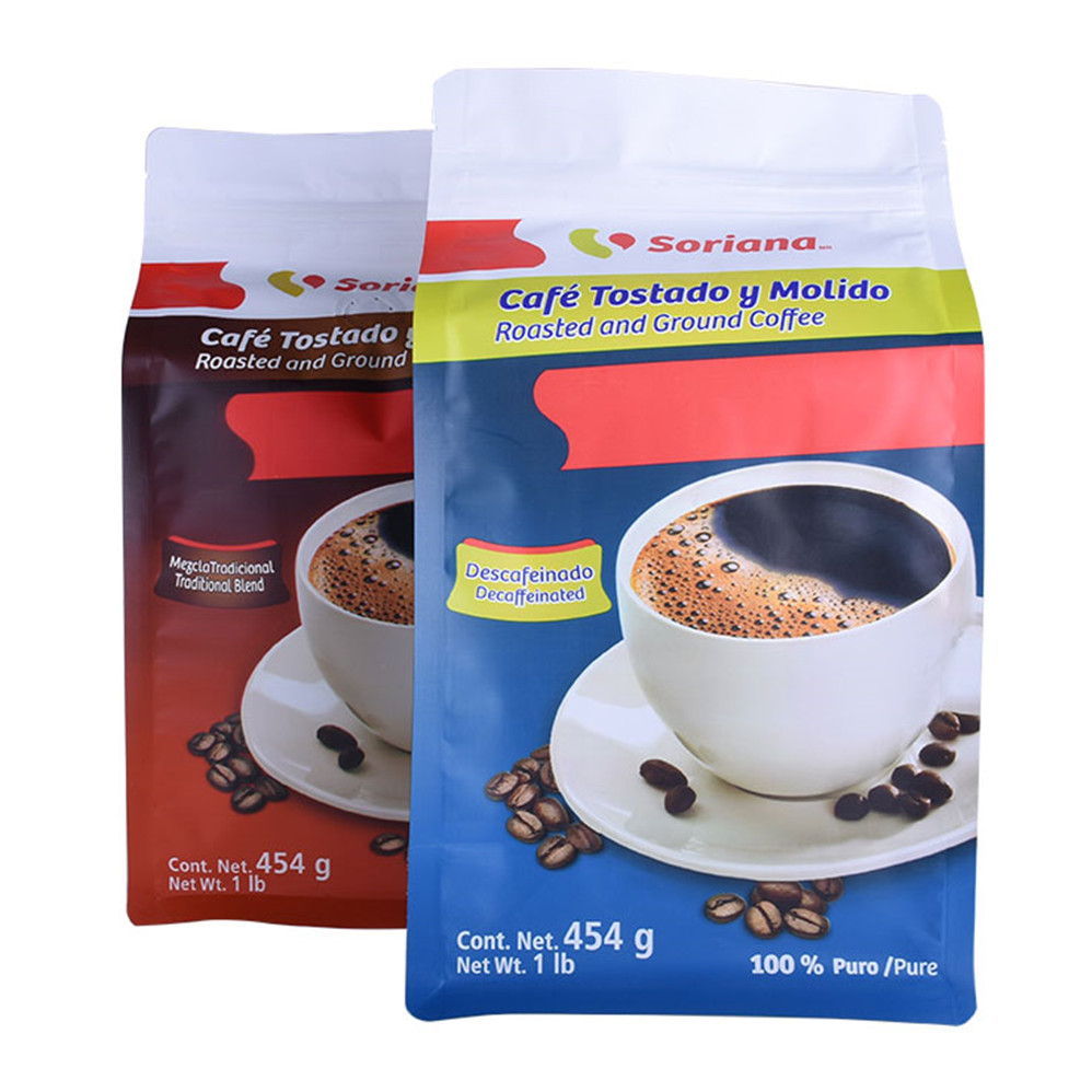 Exquisite Ziplock Top Coffee Bags Flat Bottom Pouch