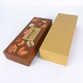 Boîtes d&#39;emballage de luxe de bonbons au chocolat d&#39;épaule rectangulaire