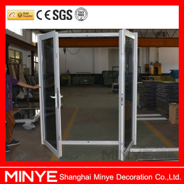 Tempered glass interior door Roto hardware swing opening double tempered safety glass casement door