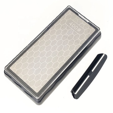 Double-Side Sharpener Diamond Knife Sharpening Stone" could be simplified and optimized for a search engine as:

"Diamond Knife Sharpener Double-Sided Stone