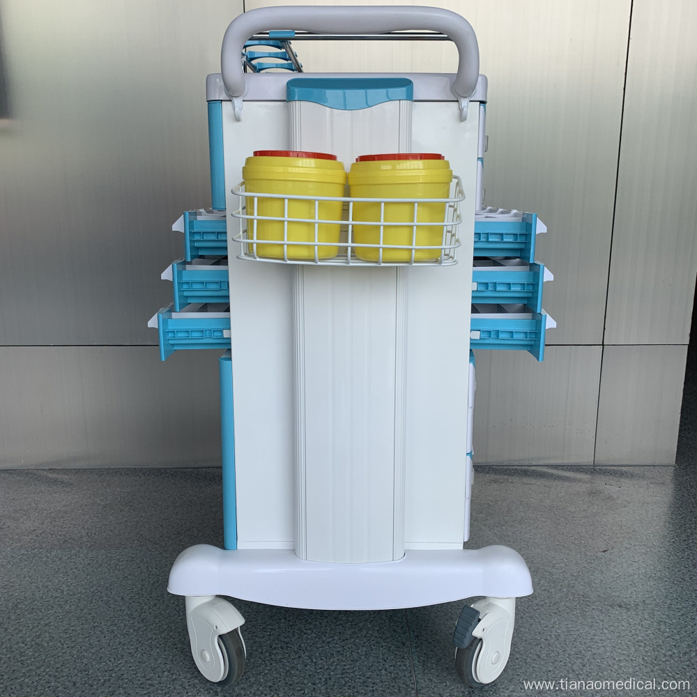 Hospital Steel ABS Convenient Medicine Trolley