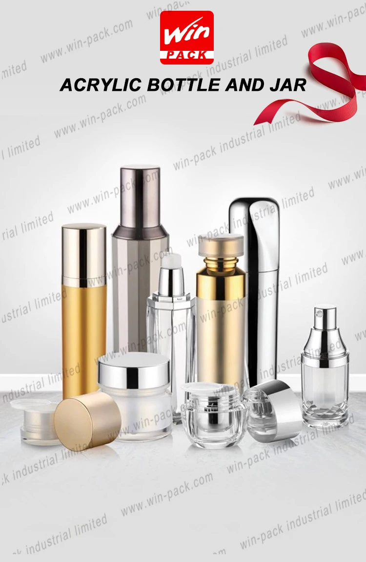 Winpack New Type Cosmetic Acrylic Serum Amber Bottle with Press Pump Dropper Cap