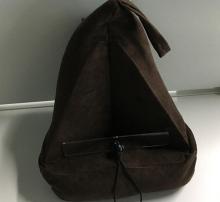 New brown easily reading book holder and travel pillow