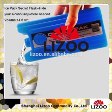 Plastic Secret Flask - freezer Pack Flask Holds 14 oz alcohol.