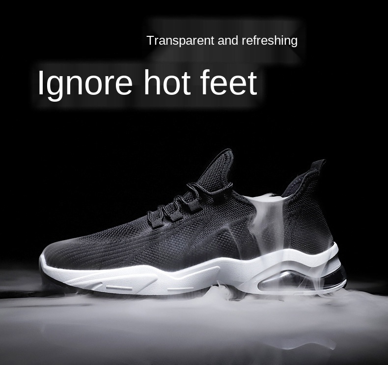 2021 men shoes Breathable Soft-soled Running Shoes Comfortable non-slip Flying Woven Air Cushion men's Shoes Sport