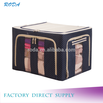 600D Oxford Foldable Fabric Stainless Clear Storage Box