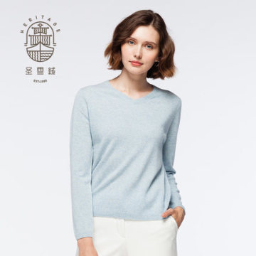 Women's Cashmere V Neck Sweater