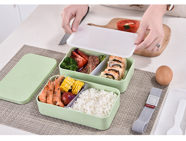 Rice Husks Plant Fibre Bento Boxes Eco Friendly Lunch Box Unbreakable Organic Food Packaging Lunch Box