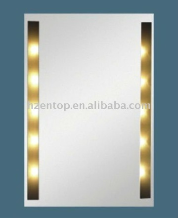 Backlit bathroom mirror