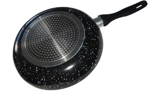 22cm Stamped Aluminum Induction Fry Pan With Marble Coating
