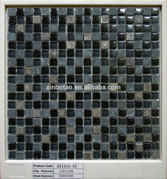 black and white glass mosaic item