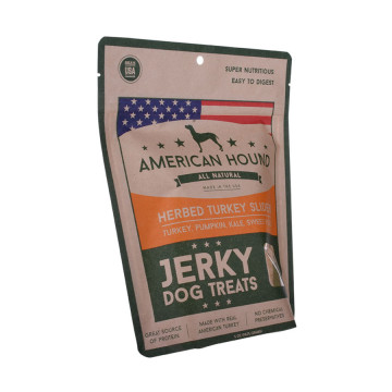 Herbruikbare hondenvoerzakjes staan ​​luchtdichte ritssluiting op plastic verpakkingstas
