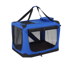 Eco-Friendly Foldable Pet Travel Crate - Steel Soft Carrier for Dogs and Cats