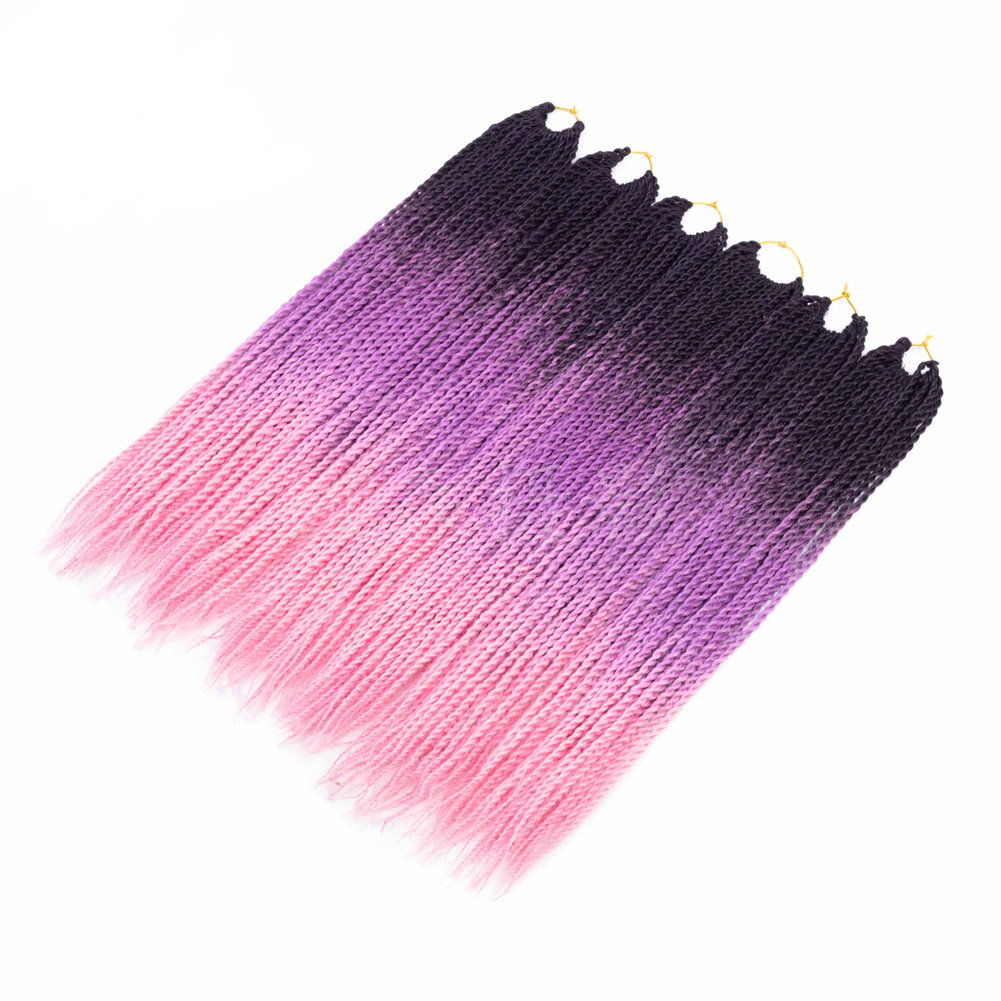 Hot sell 24 inch  wholesale crochet braiding hair synthetic hair extension senegalese twist ombre box braids